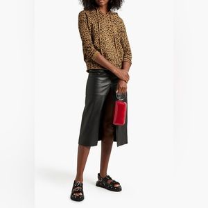 NWOT NILI LOTAN Janie Leopard Print Hoodie Sz M